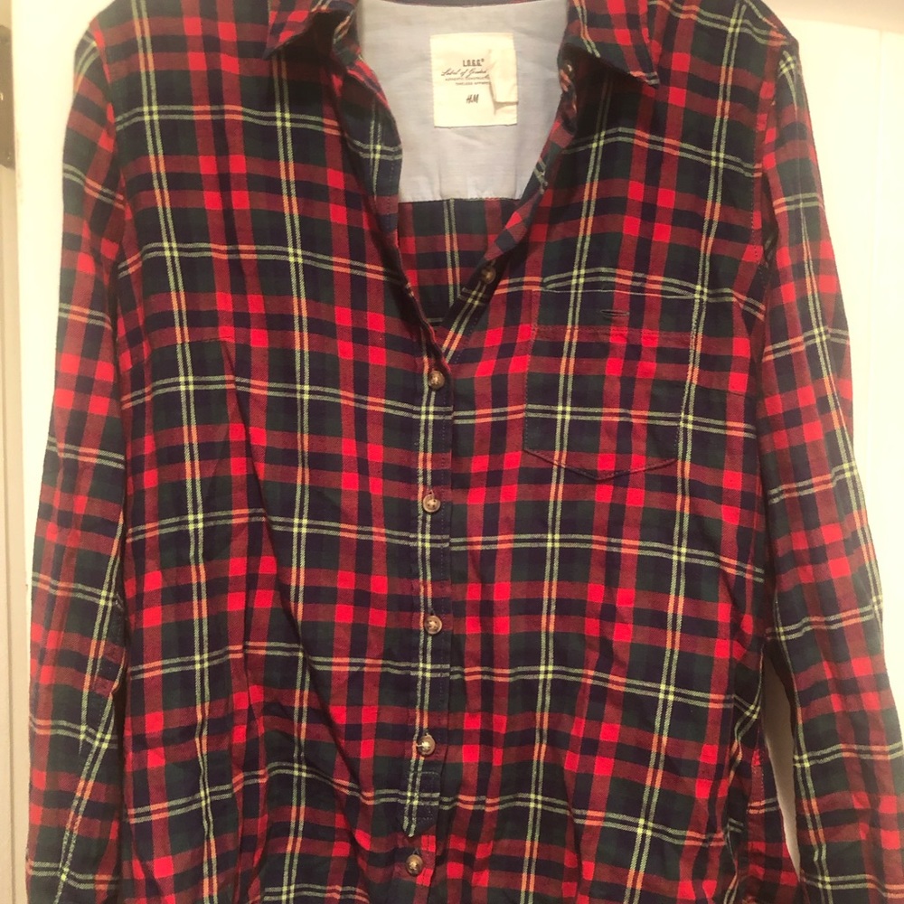 H&M plaid flannel button down